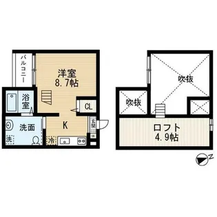 Aria【205号室】の間取り