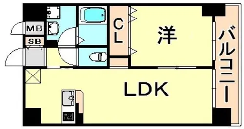 CITY SPIRE新神戸【3階】の間取り