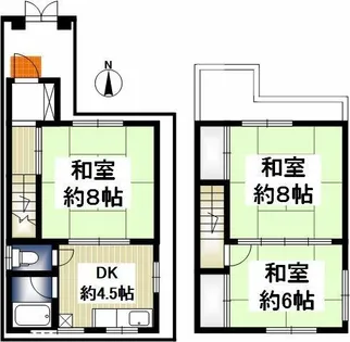 兵庫県尼崎市常松2丁目【一戸建】の間取り