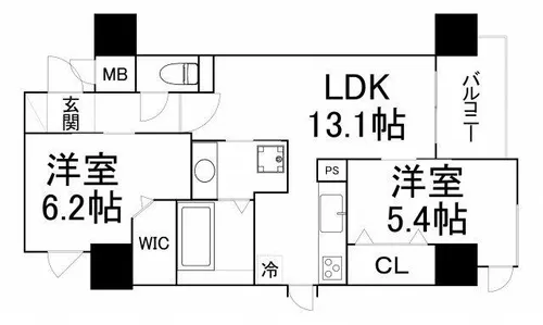 Lazo福島【8階】の間取り