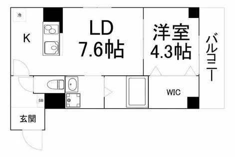 ソリティア都島【206号室】の間取り
