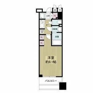 Lasante京橋【2階】の間取り