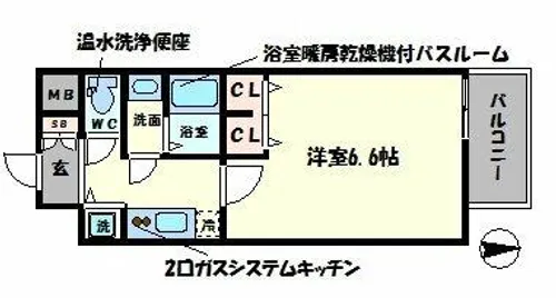 プレサンス京町堀ノース【9階】の間取り