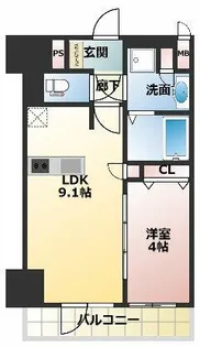 DIMUS新大阪【8階】の間取り