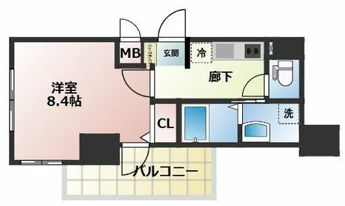 DIMUS新大阪【13階】の間取り