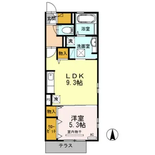 リヴェール【1階】の間取り