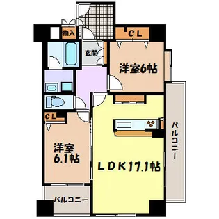 プレサンス栄メディパーク【12階】の間取り