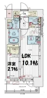エステムコート名古屋TWIN WEST【13階】の間取り