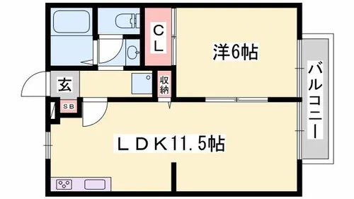 ハイツブランドール【105号室】の間取り