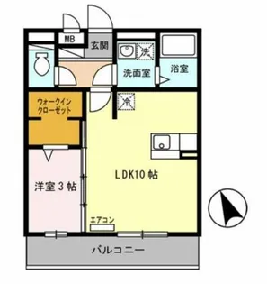 セジュール白浜 B棟【2階】の間取り