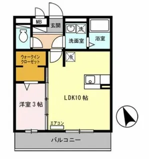 セジュール白浜 B棟【2階】の間取り