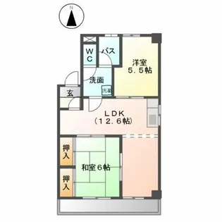 サンシャインハイツ【1階】の間取り