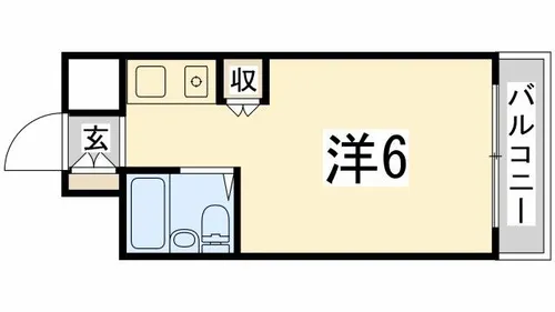 スカイコート姫路【126号室】の間取り