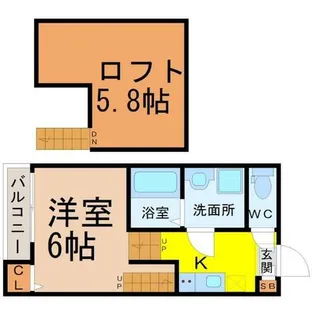 リベルテ千種【2階】の間取り