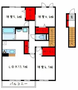 メゾンド五条宮【2階】の間取り
