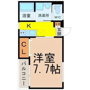 ル・ベリエ平安通【3階】の間取り