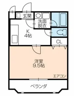 1Kの間取り画像