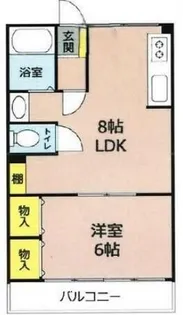 1LDKの間取り画像