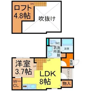 CASAFIORE浅間町【1階】の間取り