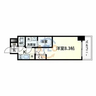エスリード大阪グランゲート【3階】の間取り