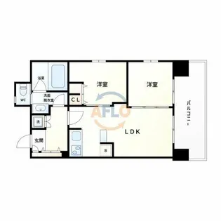 エステムコート京橋セレブⅠポーラスター【4階】の間取り