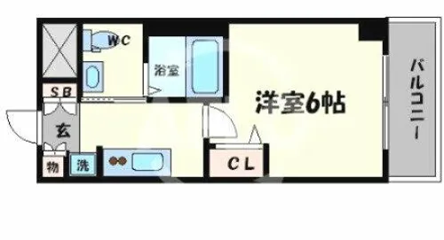 エステムプラザ難波WESTⅡプレディア【7階】の間取り