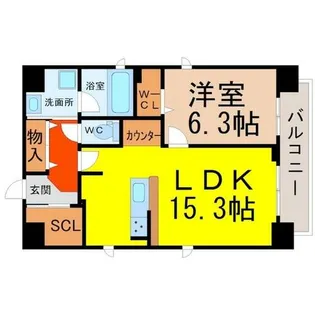 スリーアイランドタワー丸の内【9階】の間取り