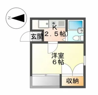 ノースコート志賀本通【104号室】の間取り