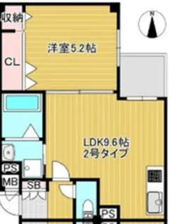 大阪府東大阪市長堂1丁目【アパート】の間取り