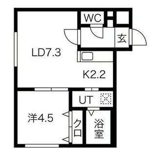 ガレ・ド・ロータス【102号室】の間取り