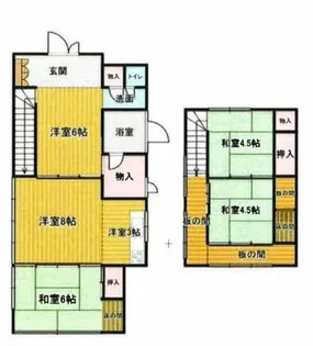 福岡県北九州市八幡東区勝山2丁目【一戸建】の間取り