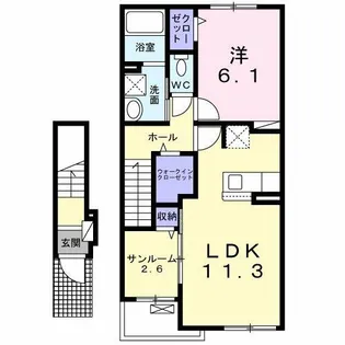 エレガント オハナ【2階】の間取り