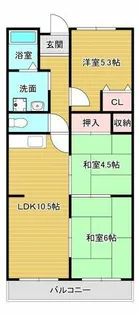 パークサイド南貴望ヶ丘【203号室】の間取り