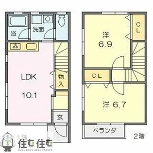 ミモザMI【202号室】の間取り