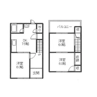 上野田借家 北棟【1階】の間取り