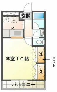 アゼリア浜田A【203号室】の間取り