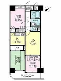 ライオンズマンション明石大久保第2【4階】の間取り
