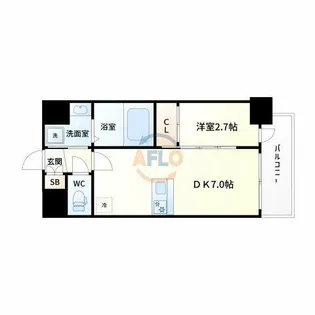 セレニテ新大阪ミラク壱番館【6階】の間取り