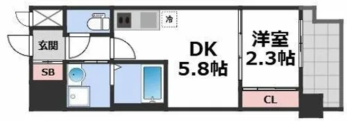 セレニテ南堀江エクラ【4階】の間取り