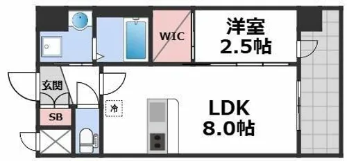 セレニテ南堀江エクラ【6階】の間取り