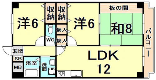 CASA IKUMATAII【4階】の間取り