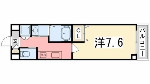 グロリアス【102号室】の間取り
