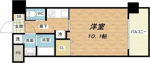フォレストグレイス深江橋Ⅱ【5階】の間取り