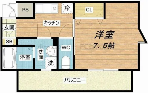 ラシーヌ玉造【3階】の間取り