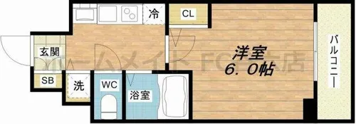 プレミアムコート天神橋【8階】の間取り
