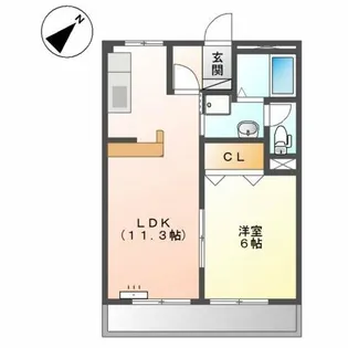 エバーハイム大留【3階】の間取り