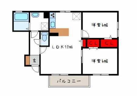カーサデソル【1階】の間取り