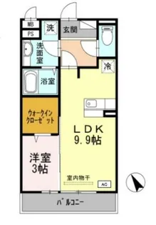 セジュール町坪【2階】の間取り