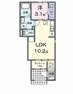 ヴォーグ Ⅰ【1階】の間取り