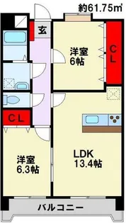 ブルースクエアー響【7階】の間取り